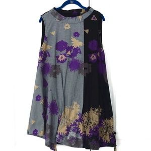 Asymmetrical Women's Dress, size L, designed in Paris, made in Japan.